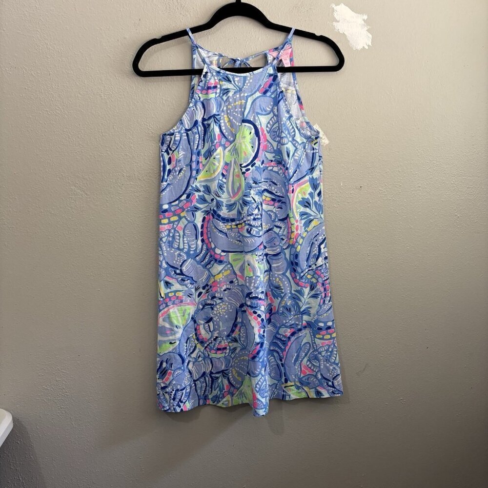 Lilly Pulitzer Margot Swing Halter Dress Pinch Pinch Sleeveless XXS Tassels